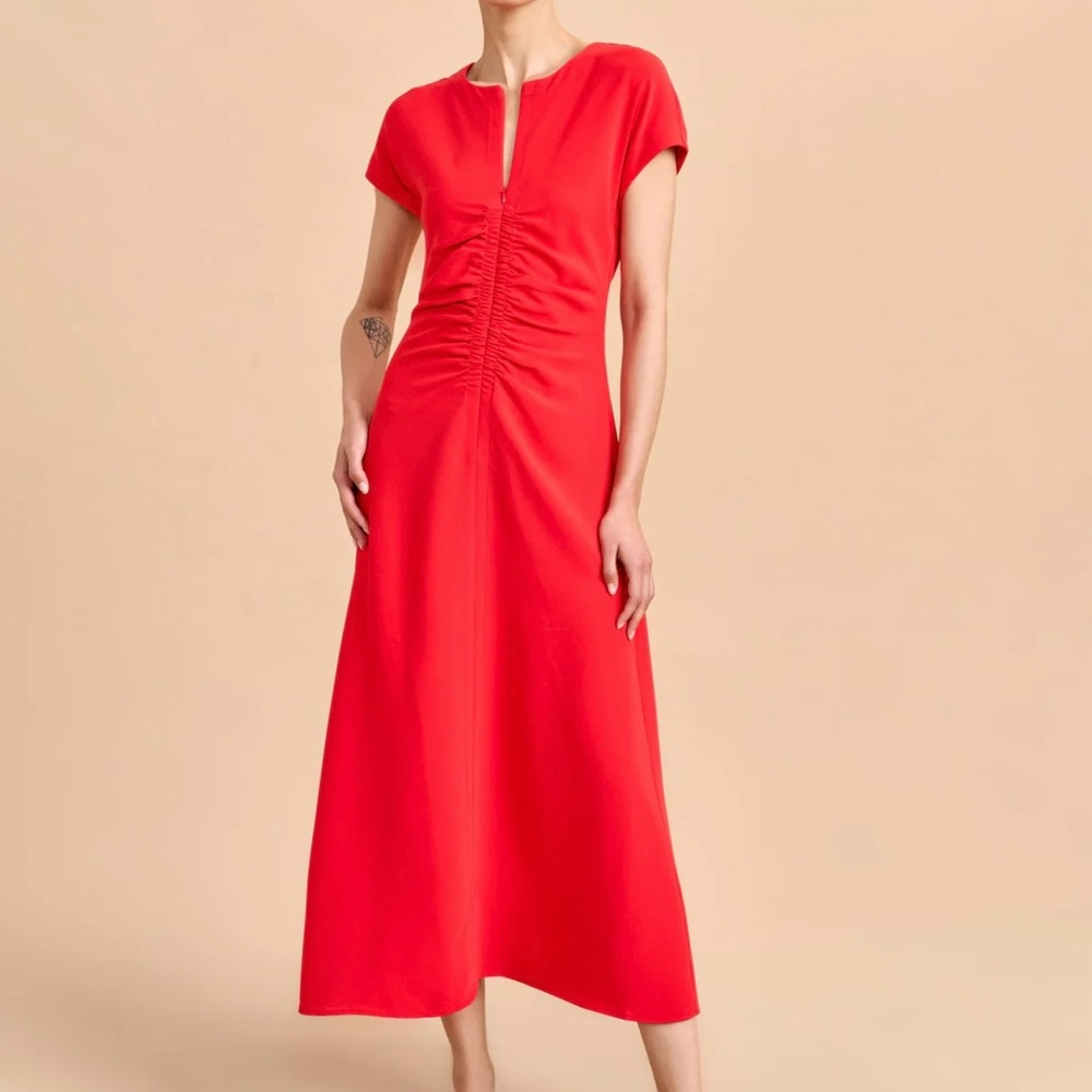 La Ligne Bright Red Noemi Dress